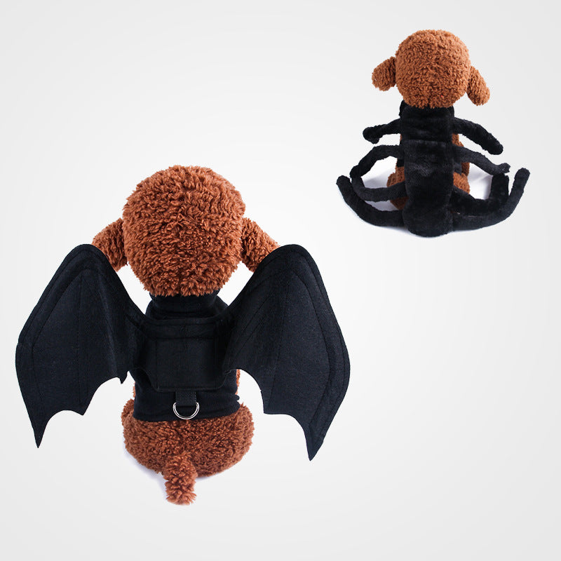 Cross-border manufacturers dog clothes halloween pet clothes bat wings cat dog spider costume foldable