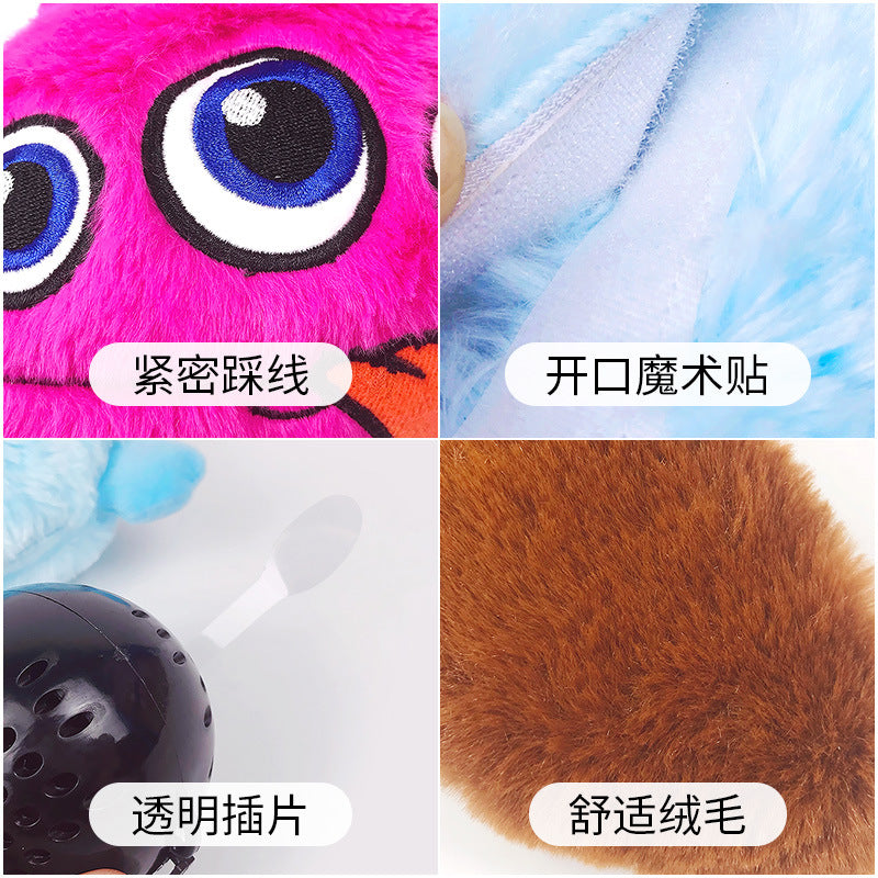 Dog toy electric bouncing ball vibrates and makes sound plush dog toy pet toy ball wholesale Amazon hot model