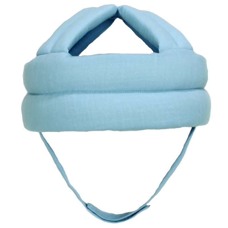 Baby toddler safety helmet anti-fall head protection hat baby anti-collision hat linen fabric sweat-absorbent breathable summer style