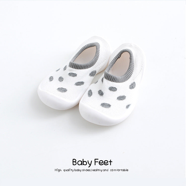 Factory goods ins Korean version of spring and summer leopard print children's indoor shoes wear-resistant non-slip baby socks shoes baby toddler shoes