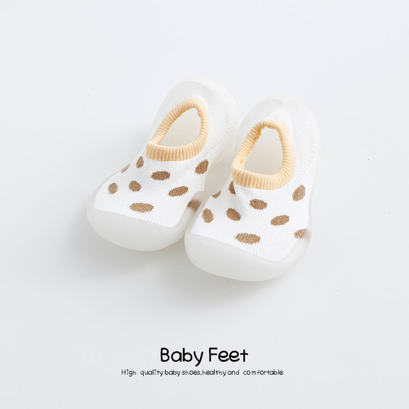 Factory goods ins Korean version of spring and summer leopard print children's indoor shoes wear-resistant non-slip baby socks shoes baby toddler shoes