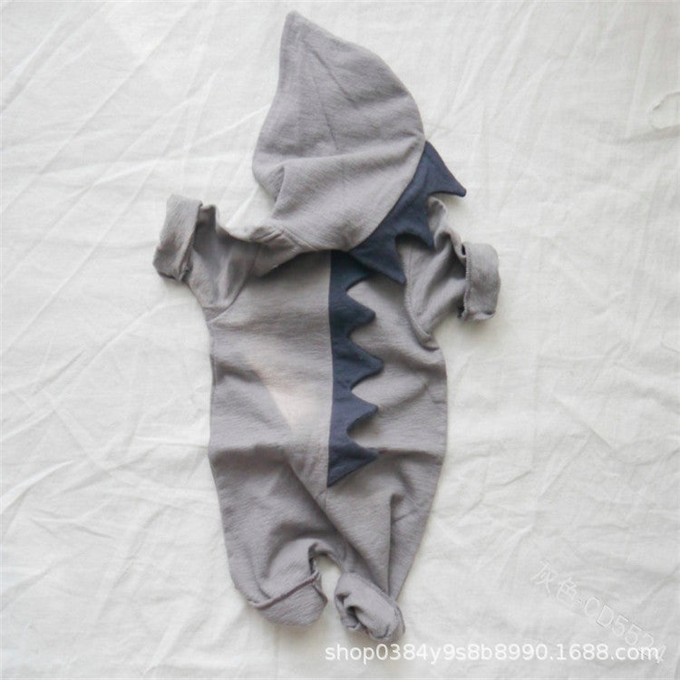 2019 foreign trade INS fashion Europe and the United States cute dinosaur hooded one-piece baby romper romper seven colors four yards