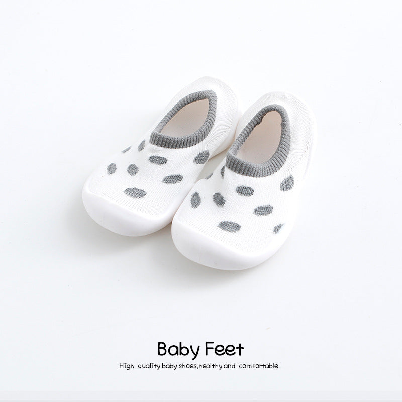 Factory goods ins Korean version of spring and summer leopard print children's indoor shoes wear-resistant non-slip baby socks shoes baby toddler shoes