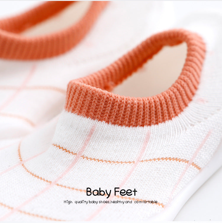 Factory goods ins Korean version of spring and summer leopard print children's indoor shoes wear-resistant non-slip baby socks shoes baby toddler shoes