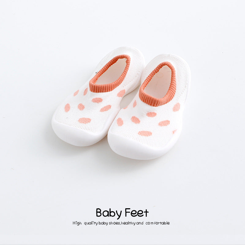 Factory goods ins Korean version of spring and summer leopard print children's indoor shoes wear-resistant non-slip baby socks shoes baby toddler shoes