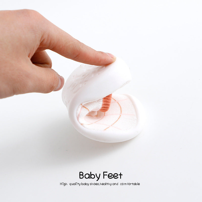 Factory goods ins Korean version of spring and summer leopard print children's indoor shoes wear-resistant non-slip baby socks shoes baby toddler shoes