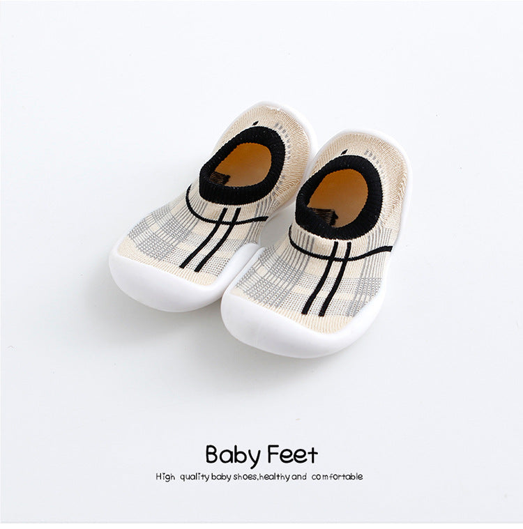 Factory goods ins Korean version of spring and summer leopard print children's indoor shoes wear-resistant non-slip baby socks shoes baby toddler shoes
