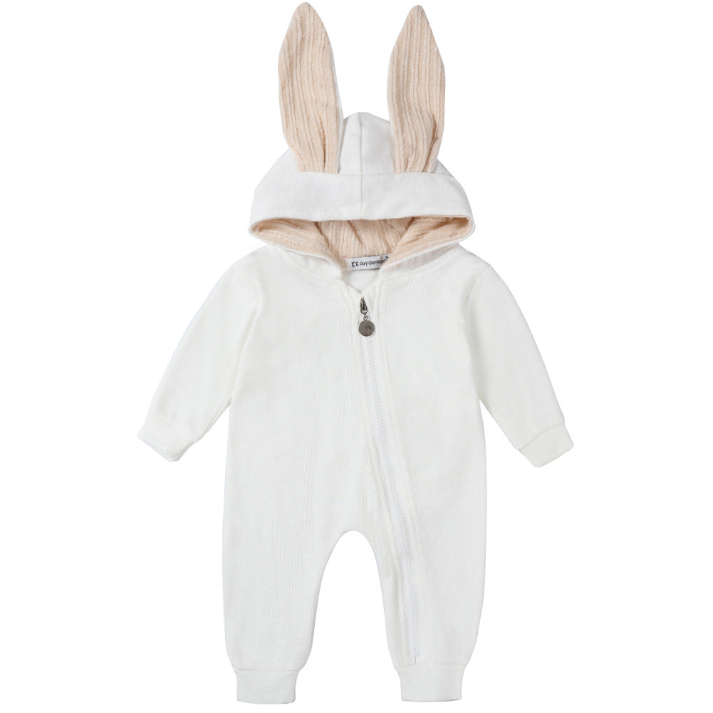 ins foreign trade wish Amazon hot sale baby child big ears rabbit conjoined l hooded zipper climbing suit ha