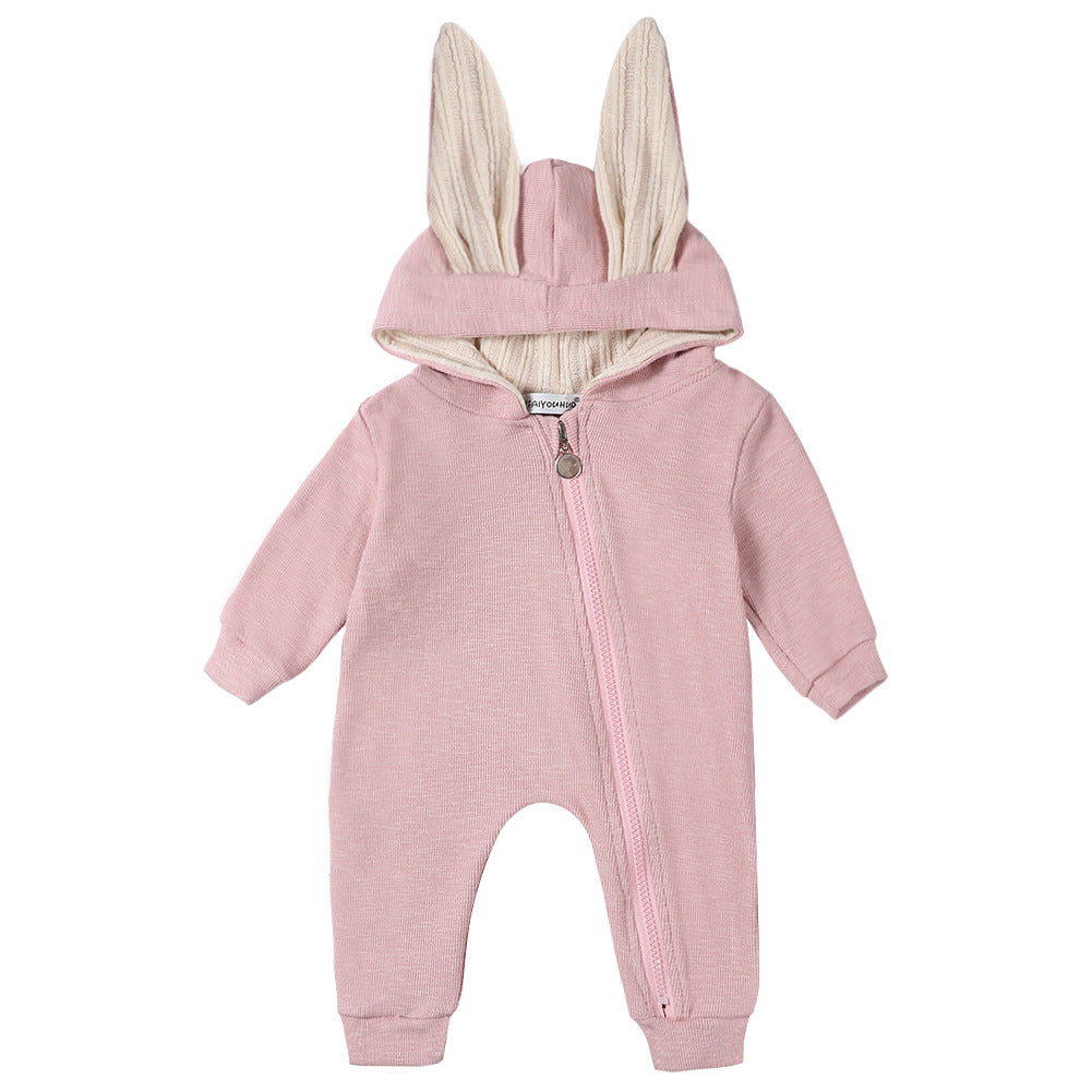 ins foreign trade wish Amazon hot sale baby child big ears rabbit conjoined l hooded zipper climbing suit ha