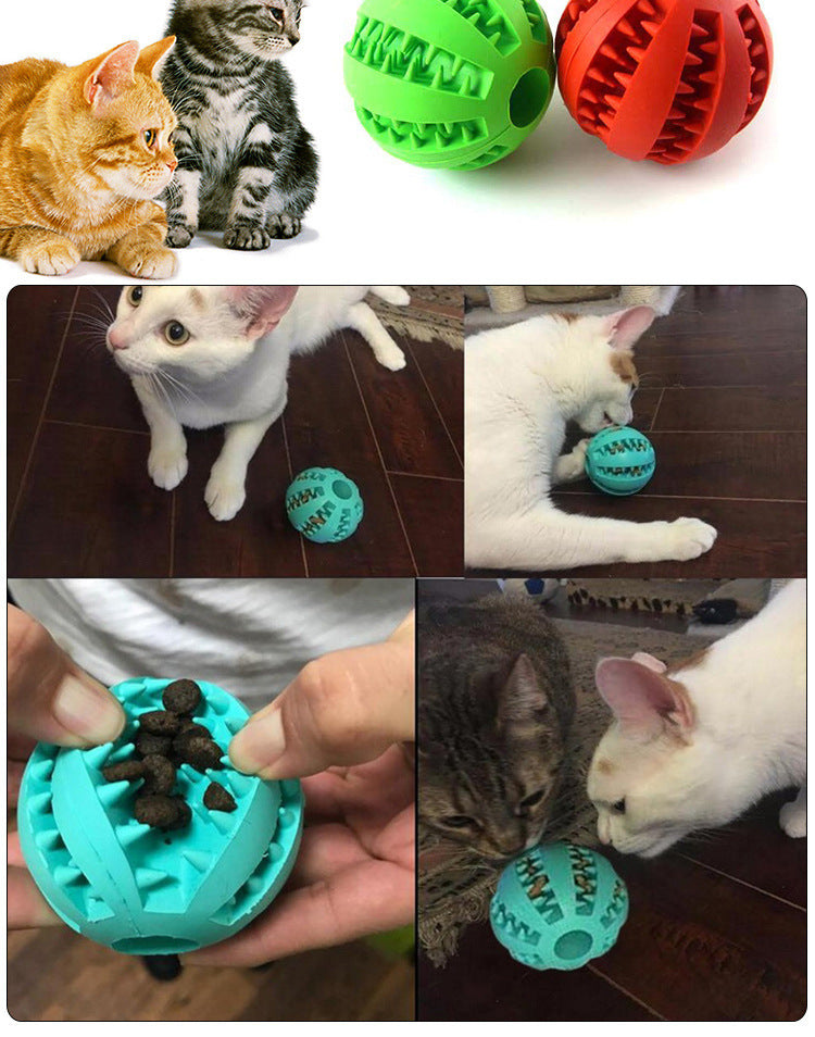 Pet Missing Ball Dog Toy Ball Elastic Rubber Mint Ball Feeding Ball Anti-Bite Educational Toys Wholesale Manufacturers