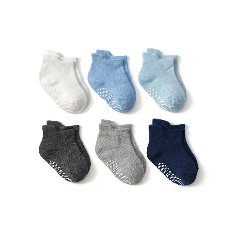 Amazon KID'S BASIC children's socks spring and summer children's socks baby socks boys pure cotton boat socks children's socks