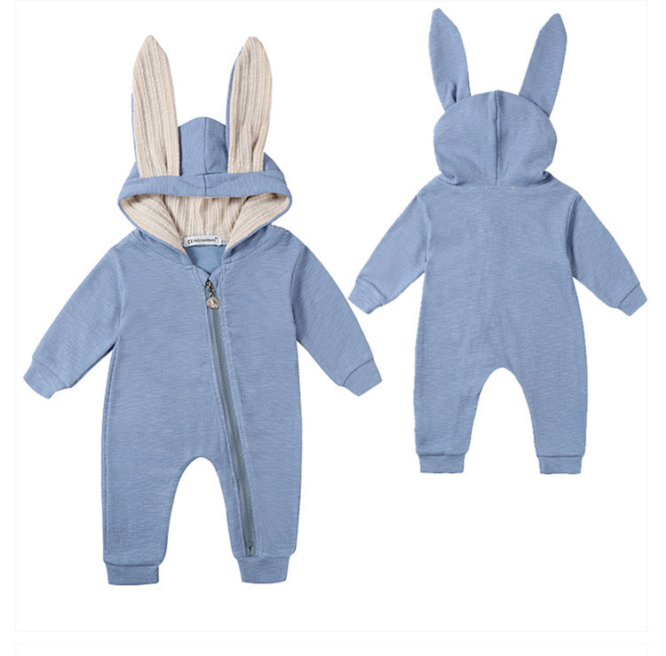 ins foreign trade wish Amazon hot sale baby child big ears rabbit conjoined l hooded zipper climbing suit ha