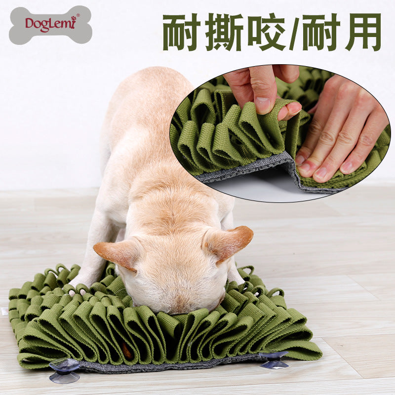 New bite-resistant dog sniffing pad upgraded version of cotton belt pet sniffing blanket cat and dog training slow food bowl educational toy