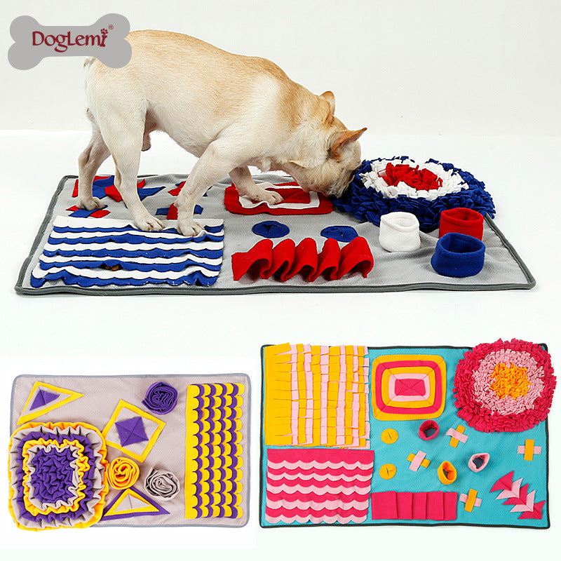 Dolemi Colored Pet Sniffing Pad Puzzle Slow Food Training Dog Toy Tibetan Food Relieves Boredom Outdoor Pet Supplies