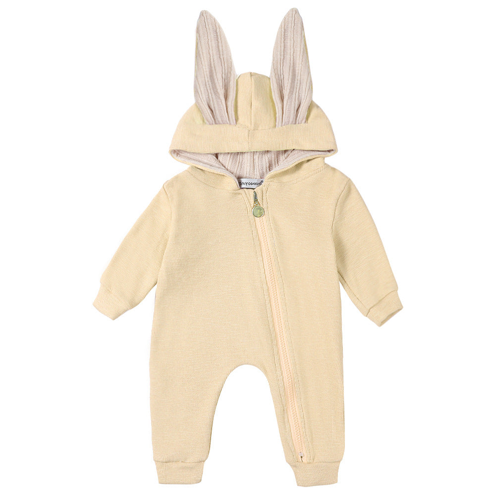 ins foreign trade wish Amazon hot sale baby child big ears rabbit conjoined l hooded zipper climbing suit ha