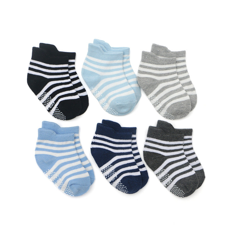 Amazon KID'S BASIC children's socks spring and summer children's socks baby socks boys pure cotton boat socks children's socks