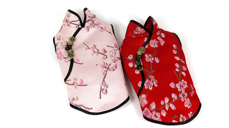 2021 Pet Clothes New Tang Suit Teddy Bichon Pomeranian Cat Chinese Style Dog Cheongsam Manufactor Wholesale