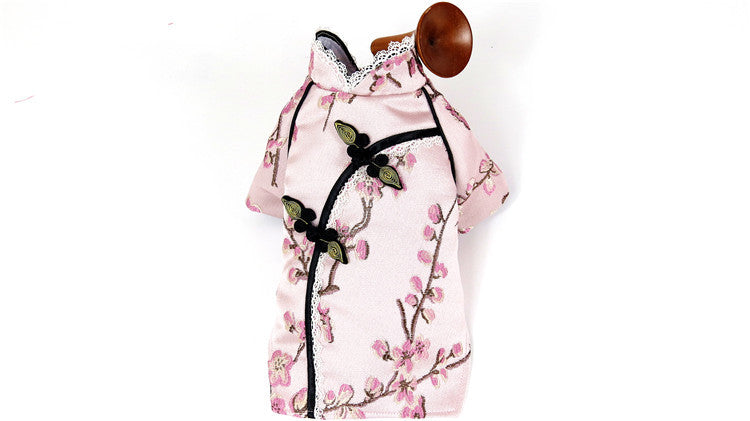 2021 Pet Clothes New Tang Suit Teddy Bichon Pomeranian Cat Chinese Style Dog Cheongsam Manufactor Wholesale