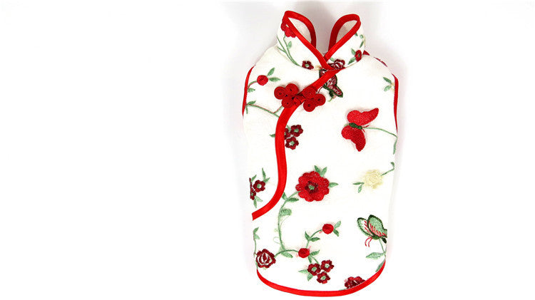 2021 Pet Clothes New Tang Suit Teddy Bichon Pomeranian Cat Chinese Style Dog Cheongsam Manufactor Wholesale