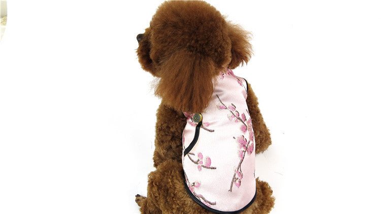 2021 Pet Clothes New Tang Suit Teddy Bichon Pomeranian Cat Chinese Style Dog Cheongsam Manufactor Wholesale
