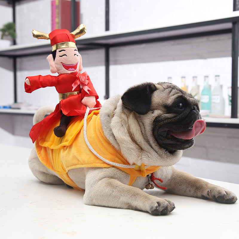 Vibrato with the same net celebrity playing guitar dog clothes cat funny costume turned cat Teddy funny pet costume