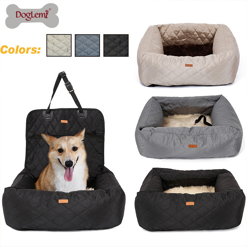 Pet car bag warm and thickened cotton pad car front and rear dog car storage pad pet supplies