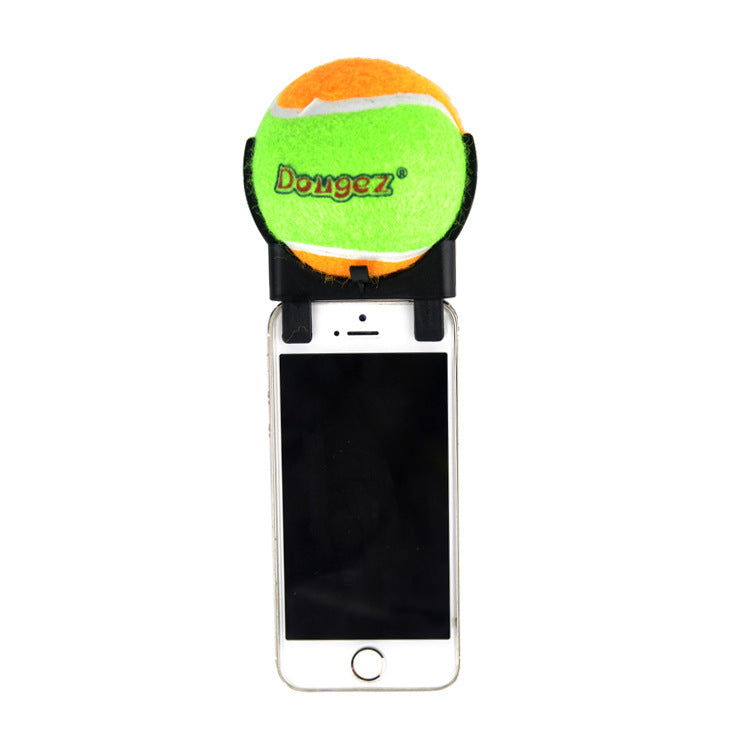 Pet Selfie Phone Holder Dog Sounding Toy Tennis Ball Doggus Pet Photography Props Wholesale