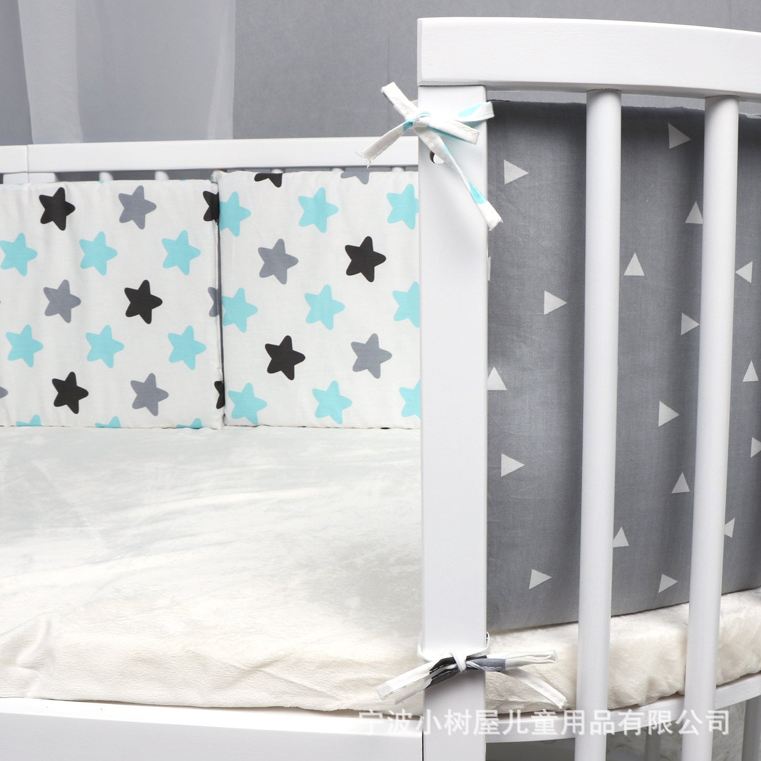 New cross-border hot sale baby crib guardrail toddler bed guardrail baby anti-collision printed pattern crib guardrail wholesale