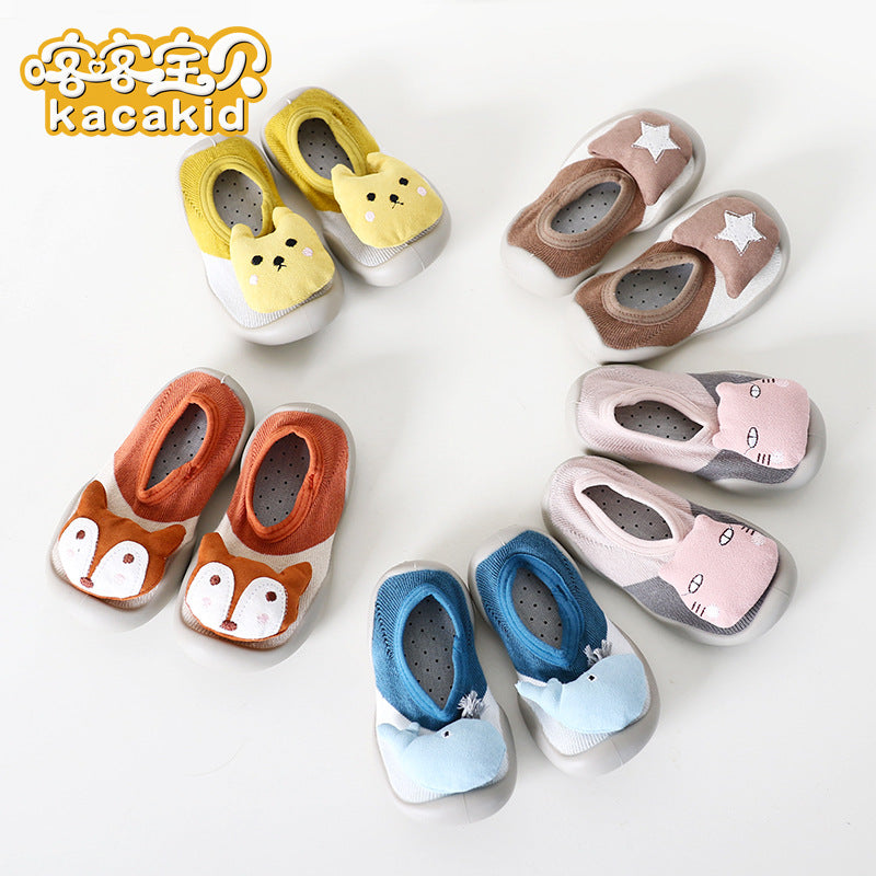 Non-slip children's soft-soled shoes, baby indoor shoes, outdoor rubber-soled children's shoes, Kacakid doll toddler shoes