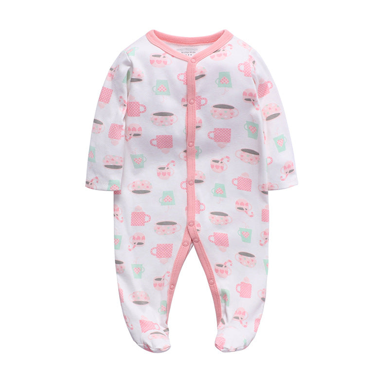 Manufacturers wholesale baby jumpsuits with feet and rompers for newborns jumpsuits with farts romper spring and autumn pajamas baby clothes