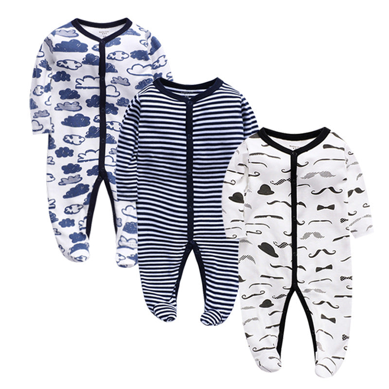 Manufacturers wholesale baby jumpsuits with feet and rompers for newborns jumpsuits with farts romper spring and autumn pajamas baby clothes