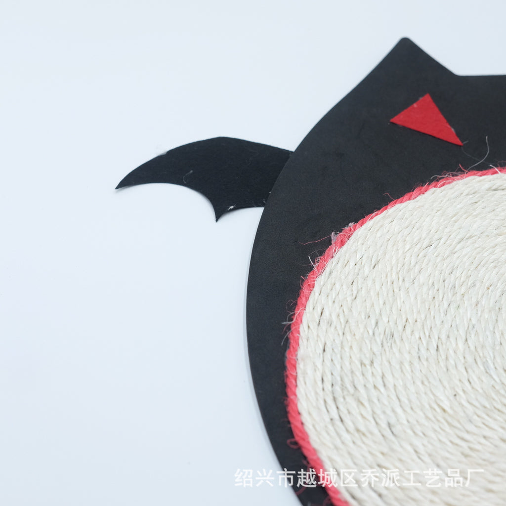 Creative sisal mat cat scratching board cat claw toy carpet sleeping mat Halloween bat pet supplies