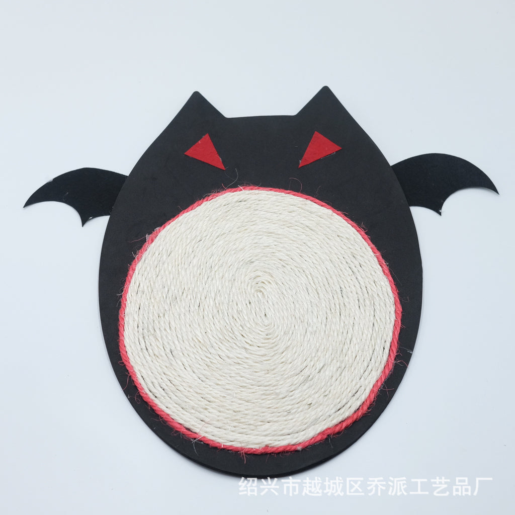Creative sisal mat cat scratching board cat claw toy carpet sleeping mat Halloween bat pet supplies