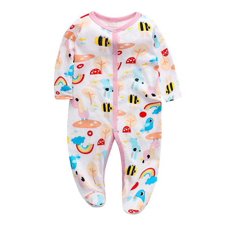 Manufacturers wholesale baby jumpsuits with feet and rompers for newborns jumpsuits with farts romper spring and autumn pajamas baby clothes