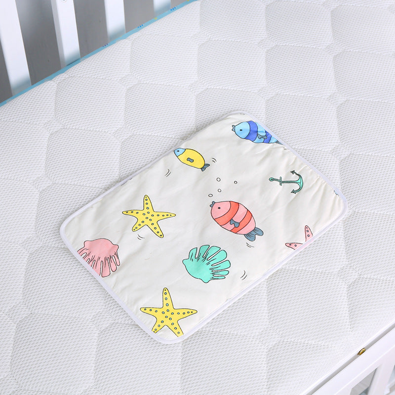 Baby diaper pad waterproof washable pure cotton oversized kindergarten baby breathable children overnight pad sheet mattress