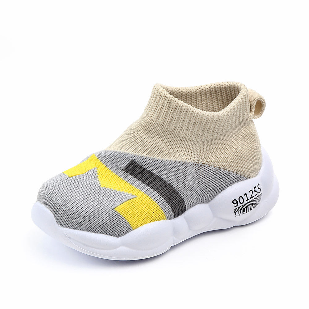 New breathable baby toddler shoes flying woven mesh children's casual shoes toddler breathable color matching children's shoes 2232