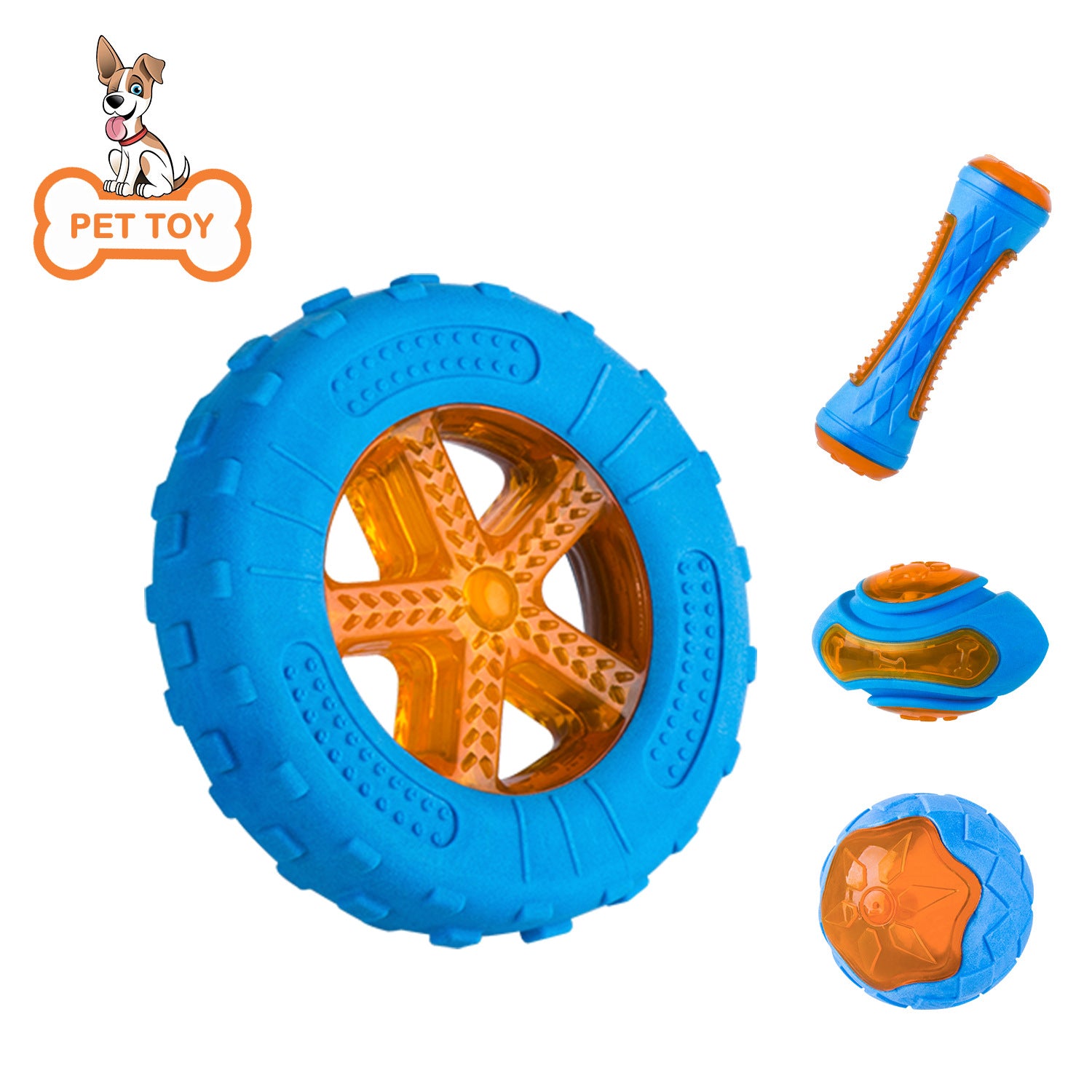 Floating bite dog training dog with pet ball dog throwing frisbee interactive large and small dog toy