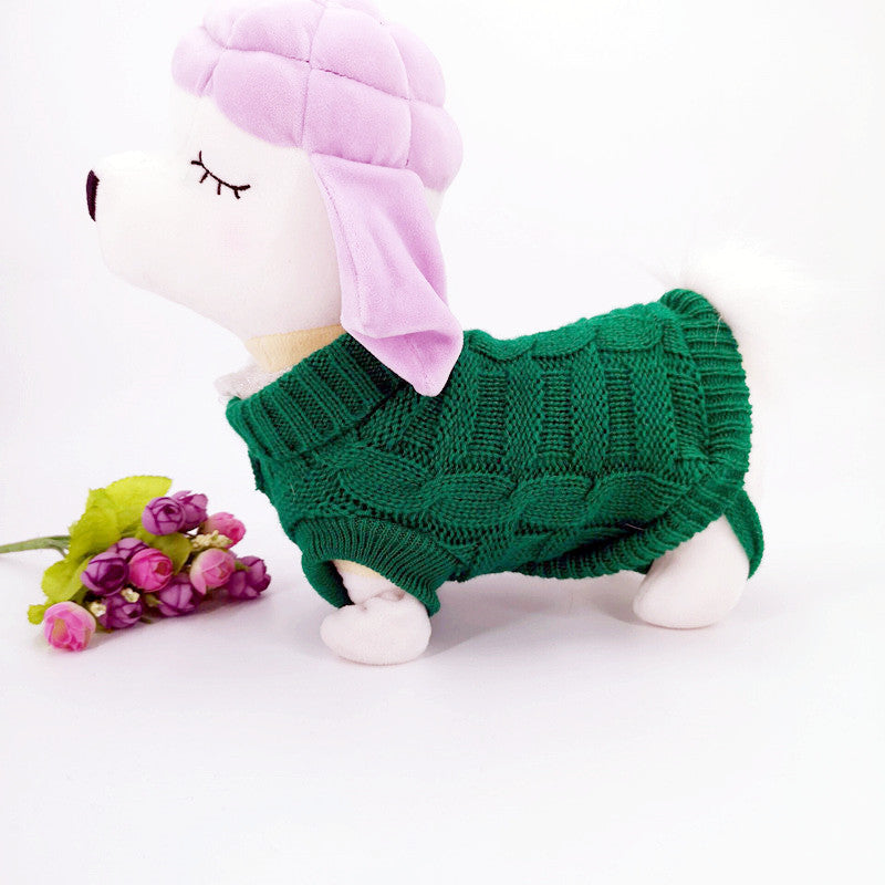 Manufacturers wholesale thickened autumn and winter pet sweaters to keep warm small cat and dog sweaters Teddy pet clothing dog clothes