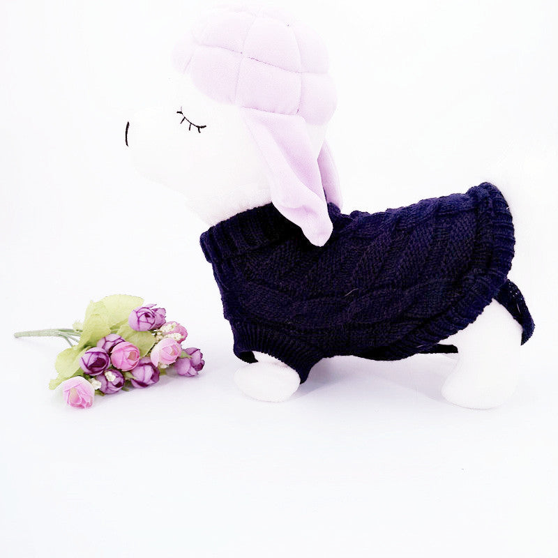 Manufacturers wholesale thickened autumn and winter pet sweaters to keep warm small cat and dog sweaters Teddy pet clothing dog clothes