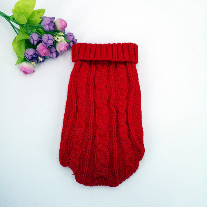 Manufacturers wholesale thickened autumn and winter pet sweaters to keep warm small cat and dog sweaters Teddy pet clothing dog clothes