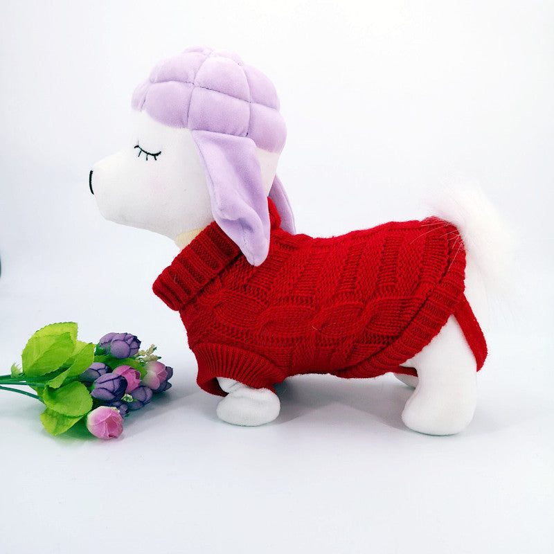 Manufacturers wholesale thickened autumn and winter pet sweaters to keep warm small cat and dog sweaters Teddy pet clothing dog clothes