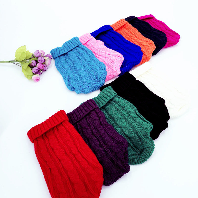 Manufacturers wholesale thickened autumn and winter pet sweaters to keep warm small cat and dog sweaters Teddy pet clothing dog clothes