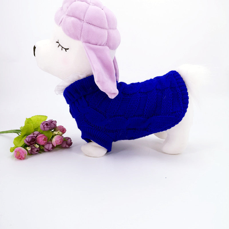 Manufacturers wholesale thickened autumn and winter pet sweaters to keep warm small cat and dog sweaters Teddy pet clothing dog clothes