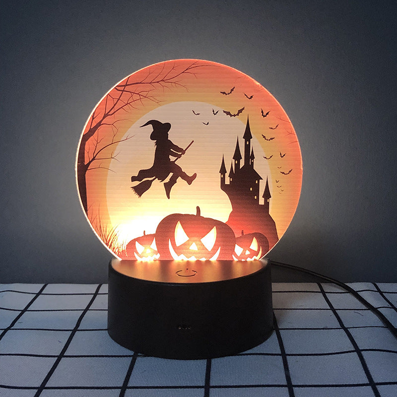 Halloween creative products pumpkin bat pattern night light scene decoration props night decoration