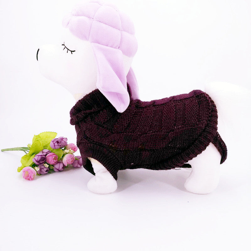 Manufacturers wholesale thickened autumn and winter pet sweaters to keep warm small cat and dog sweaters Teddy pet clothing dog clothes