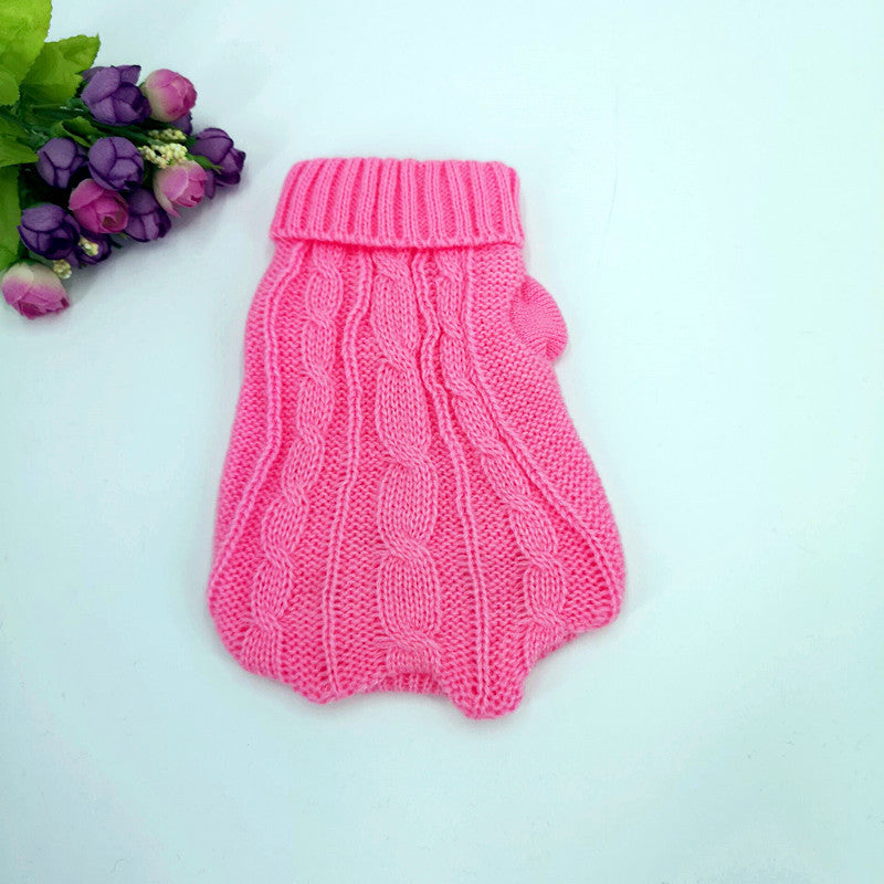 Manufacturers wholesale thickened autumn and winter pet sweaters to keep warm small cat and dog sweaters Teddy pet clothing dog clothes