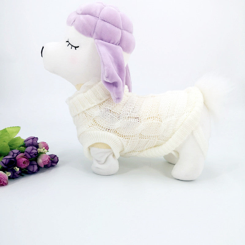 Manufacturers wholesale thickened autumn and winter pet sweaters to keep warm small cat and dog sweaters Teddy pet clothing dog clothes