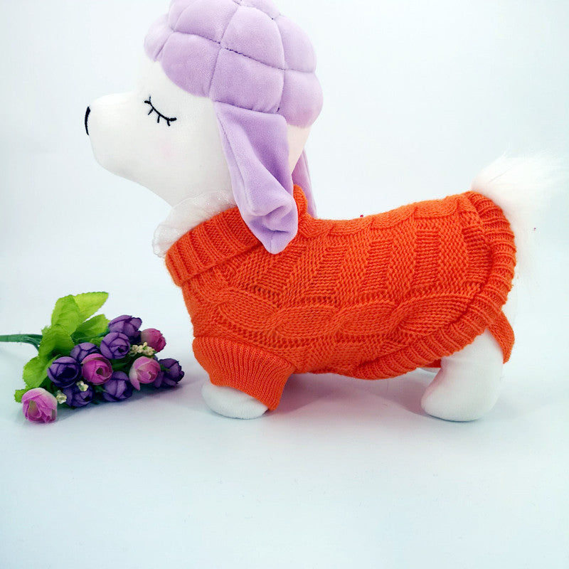 Manufacturers wholesale thickened autumn and winter pet sweaters to keep warm small cat and dog sweaters Teddy pet clothing dog clothes