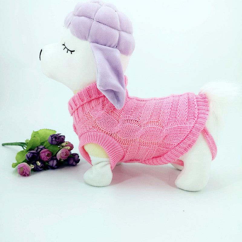 Manufacturers wholesale thickened autumn and winter pet sweaters to keep warm small cat and dog sweaters Teddy pet clothing dog clothes