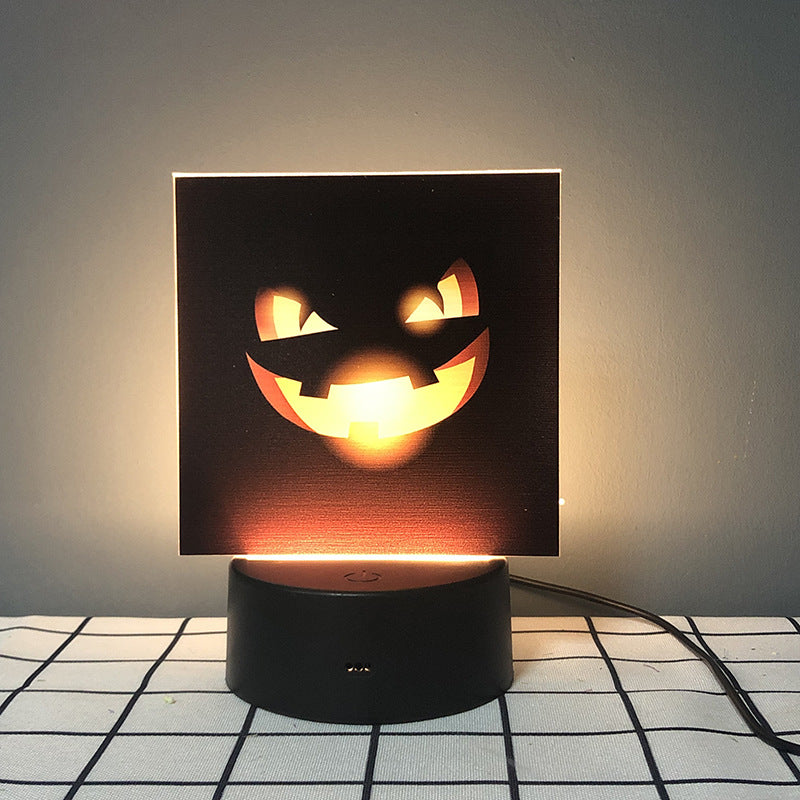 Halloween creative products pumpkin bat pattern night light scene decoration props night decoration